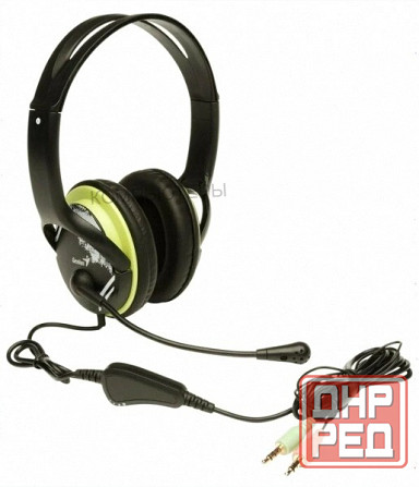 Компьютерная гарнитура Genius Hs-400a, черный/зеленый [арт-1837] Донецк - изображение 1