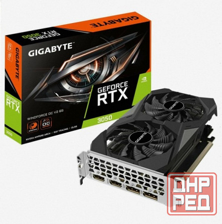 Видеокарта Gigabyte Rtx3050 Windforce Oc V2 6gb Gddr6 96bit 2xdp 2xhdmi 2fan Rtl (арт-8715) Макеевка - изображение 1