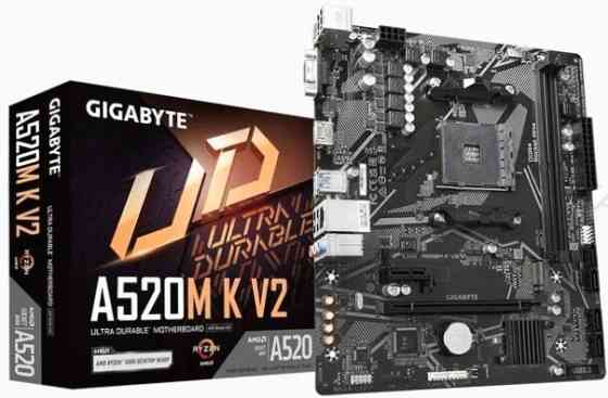 Материнская плата Gigabyte A520m K V2 /(V1.1) Soc-Am4 Amd A520 2xddr4 Matx Ac`97 8ch(7.1) Gblan Raid Донецк