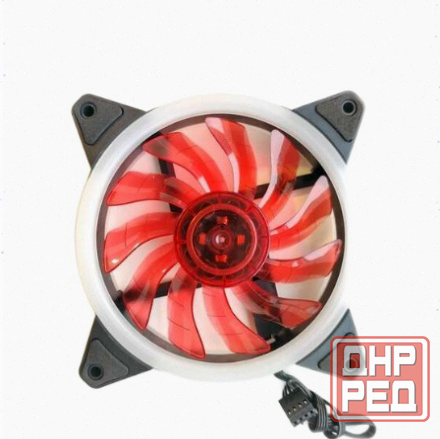 Wjf вентилятор для компьютера 120мм, 3pin, красная подсветка арт-1860 Макеевка - изображение 1