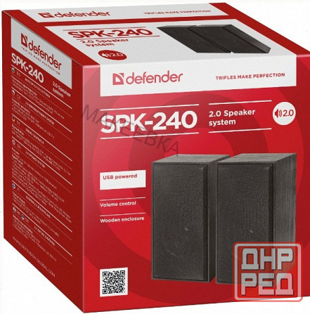 Колонки Defender Spk-240 2.0 Black (2x3 вт, Usb пит, раз. д. науш.) 65224 [арт-6806] Донецк - изображение 3