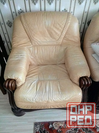 Продам диван натуральная кожа Макеевка - изображение 5