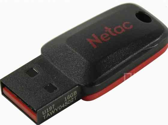 Флеш диск Netac U197 16gb , Usb2.0, пластиковая, черная (арт-3307) Макеевка