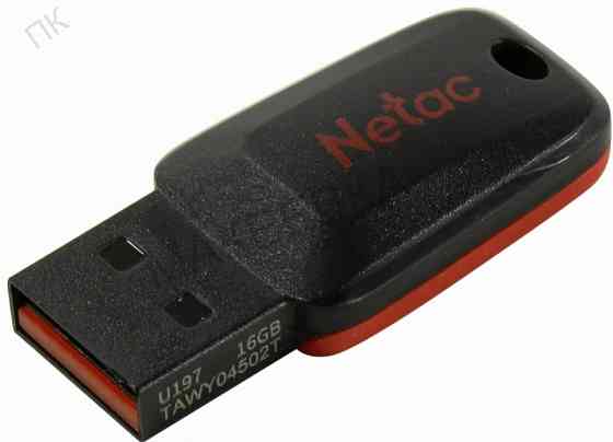 Флеш диск Netac U197 16gb , Usb2.0, пластиковая, черная арт-6950 Донецк