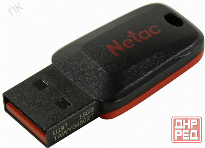 Флеш диск Netac U197 16gb , Usb2.0, пластиковая, черная арт-6950 Донецк - изображение 4