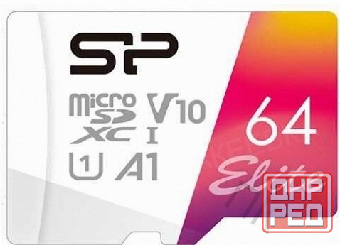 Флеш карта Microsd 64gb Silicon Power Elite A1 Microsdxc Class 10 Uhs-I U3 100 Mb/S (Sd адаптер) [ар Донецк - изображение 1