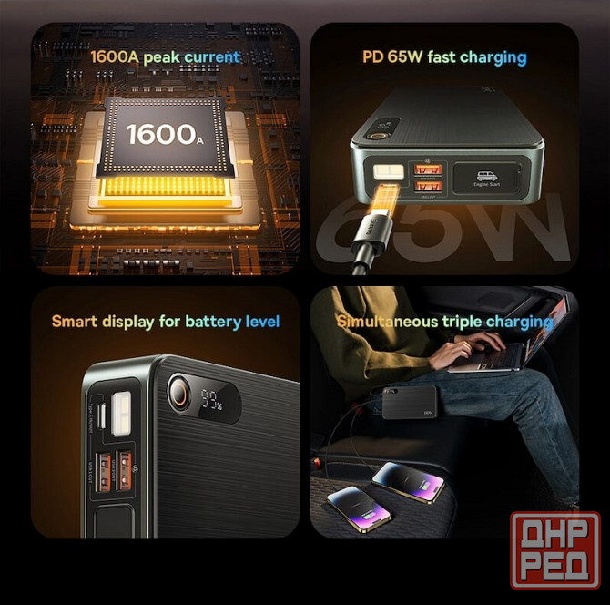 Пуско-зарядное устройство Baseus 16000 мАч Донецк - изображение 2