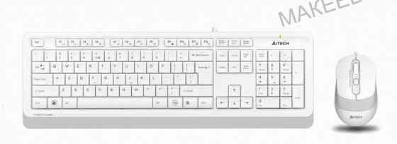 Комплект (клавиатура+мышь) A4tech Fstyler F1010, Usb, проводной, белый и серый [F1010 White] (арт-43 Донецк