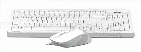 Комплект (клавиатура+мышь) A4tech Fstyler F1010, Usb, проводной, белый и серый [F1010 White] (арт-43 Донецк