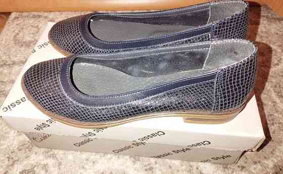 Продам кожаные балетки с лазерным напылением, мягкая кожа Донецк