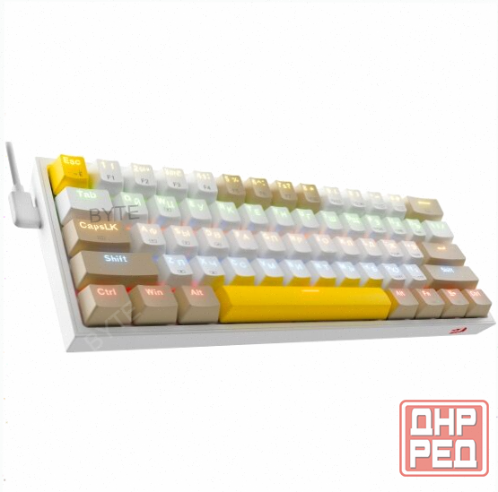 Клавиатура Redragon Fizz Ru (Sw +Red) механическая белый (72596), арт-7188 Донецк - изображение 3