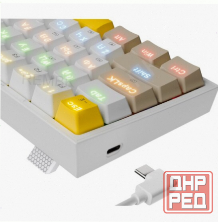 Клавиатура Redragon Fizz Ru (Sw +Red) механическая белый (72596), арт-7188 Донецк - изображение 2