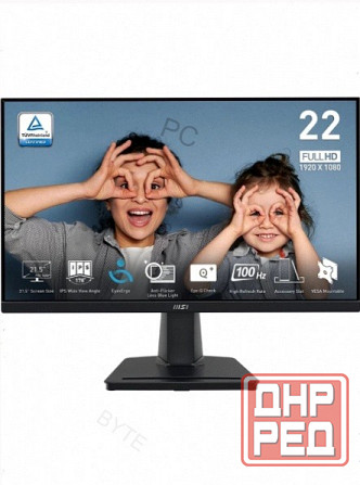Монитор 21.5" Msi Pro Mp225, 1920x1080, Ips, 100гц, 1хHdmi, черный [9s6-3pc6cm-004] [арт-4503] Макеевка - изображение 3