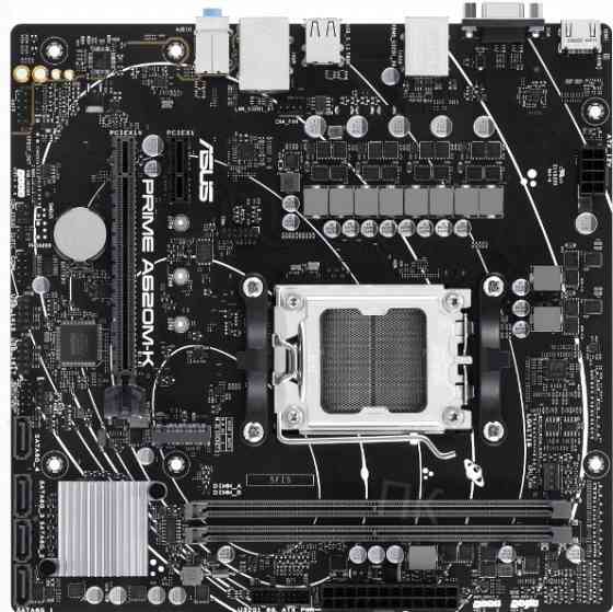 Материнская плата Asus Prime A620m-K, Am5, A620, 2*Ddr5, 4*Sata, 1*M.2, 4*Usb 3.2, 2*Usb 2.0, 2*Pcix Донецк