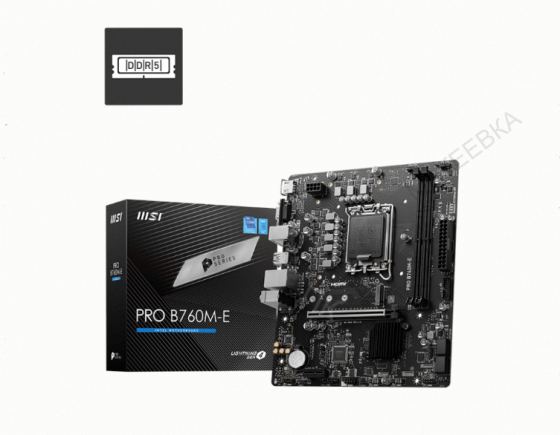 Материнская плата Msi Pro B760m-E Ddr5, Lga 1700, Intel B760, Matx, Ret - арт-7701 Донецк