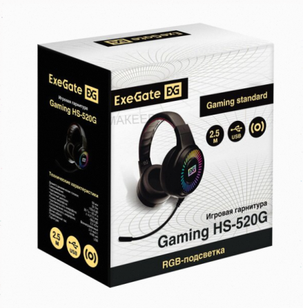 Полноразмерные игровые наушники с микрофоном (гарнитура) Exegate Gaming Hs-520g (Usb, 2x3.5мм, динам Донецк