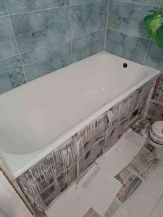Реставрация ванн жидким акрилом фирмы Экована город Москва в Мариуполе.Срок высыхания 24 часа. Мариуполь