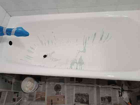 Реставрация ванн жидким акрилом фирмы Экована город Москва в Мариуполе.Срок высыхания 24 часа. Мариуполь