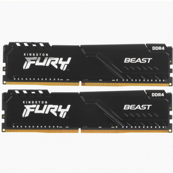 Оперативная память Kingston Kf432c16bb1k2/32wp, 32gb (2x16gb) 3200mt/S Ddr4 Cl16 Dimm, черный [арт-1 Макеевка