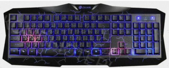 Игровой комплект Oklick Hs-Hkm100g черный 2.2м мониторы оголовье Hs-Hkm100g, арт-9979 Макеевка