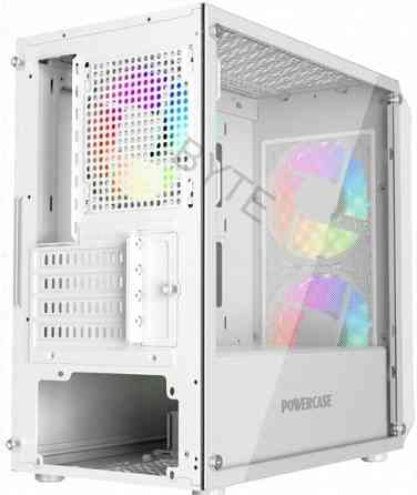 Корпус Powercase Mistral Micro A3w Argb, Tempered Glass, 2x 140mm Argb Pwm+1x 120mm Argb Pwm, белый, Макеевка