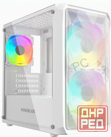 Корпус Powercase Mistral Micro A3w Argb, Tempered Glass, 2x 140mm Argb Pwm+1x 120mm Argb Pwm, белый, Макеевка - изображение 1