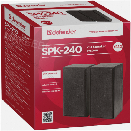 Колонки Defender Spk-240 2.0 Black (2x3 вт, Usb пит, раз. д. науш.) 65224 арт-1572 Макеевка