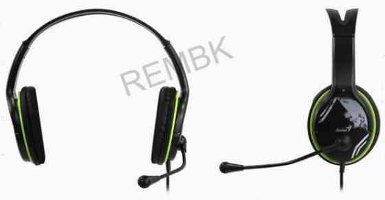 Компьютерная гарнитура Genius Hs-400a, черный/зеленый арт-1158 Макеевка