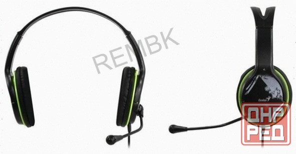 Компьютерная гарнитура Genius Hs-400a, черный/зеленый арт-1158 Макеевка - изображение 3