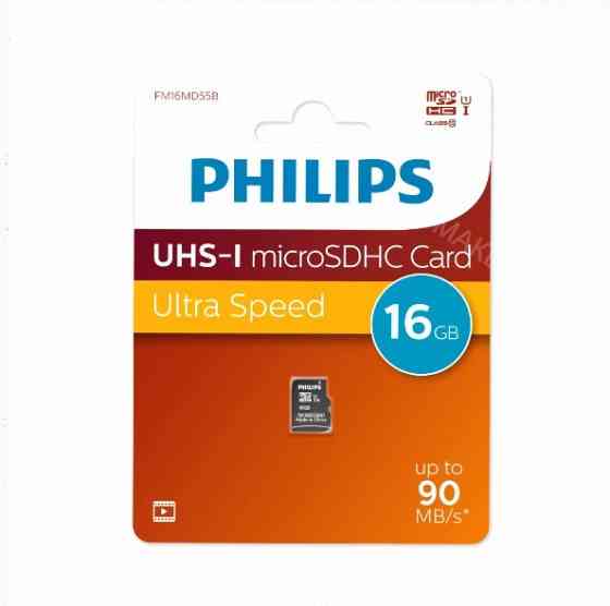 Флеш карта Microsd 16gb Philips High Speed Microsdhc Class 10 90mb/S арт-9629 Макеевка