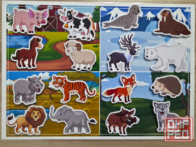 Сортер Животные для малышей игра на липучках Донецк - изображение 1
