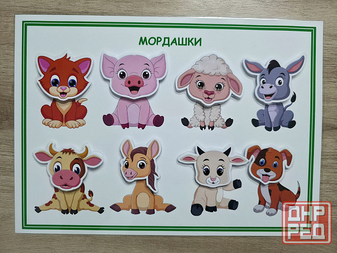 Развивающая игра на липучках Мордашки (Домашние животные) Донецк - изображение 1
