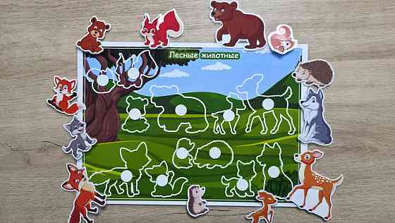 Игра на липучках Лесные животные Донецк