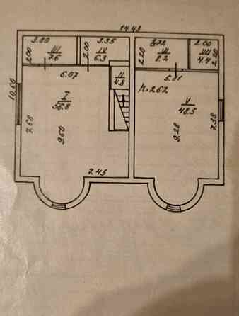 Дом Фрунзе 17 двухэтажный 10.4х14.4 м Донецк