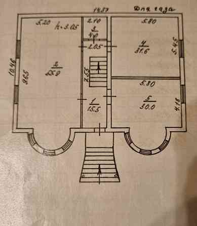 Дом Фрунзе 17 двухэтажный 10.4х14.4 м Донецк