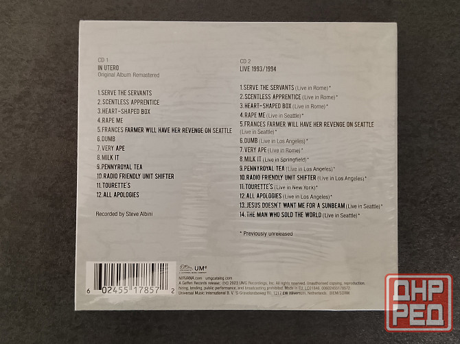 Nirvana «In Utero» (30th Anniversary, 2 CD) (remastered) (Deluxe Edition) (2023) Донецк - изображение 5
