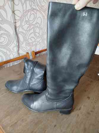 Сапоги кожаные высокие Донецк