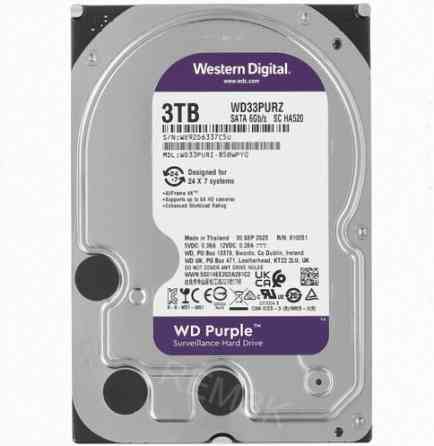 Жёсткий диск 3.5" Wd Wd33purz Surveillance Purple Sata-Iii 3tb (5400rpm) 64mb [арт-2684] Макеевка