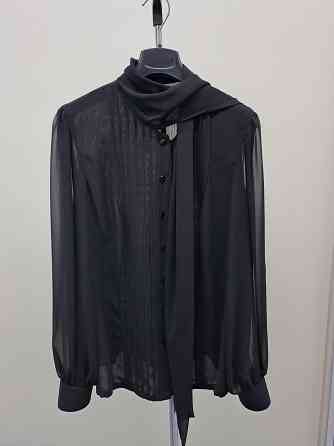 Шифоновая блузка 44-46 приталеная с шарфом Донецк