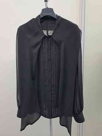 Шифоновая блузка 44-46 приталеная с шарфом Донецк