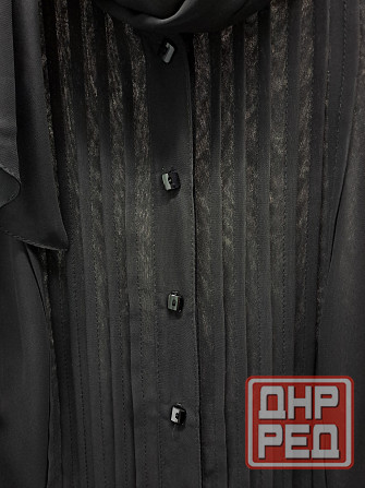 Шифоновая блузка 44-46 приталеная с шарфом Донецк - изображение 3