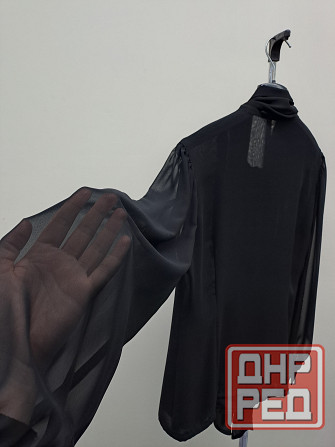 Шифоновая блузка 44-46 приталеная с шарфом Донецк - изображение 5