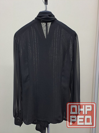 Шифоновая блузка 44-46 приталеная с шарфом Донецк - изображение 2