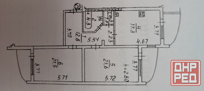 2к квартира 88 м2 Спецпроект улица Батищева Донецк - изображение 7