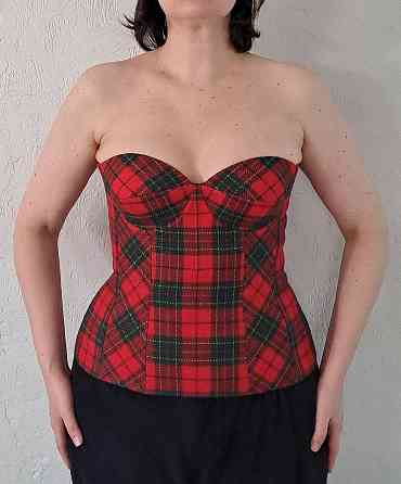 Корсет в стиле D&G 48-50 шерсть клетчатый Донецк