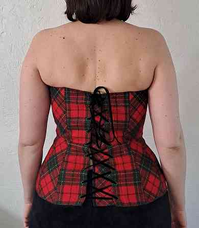 Корсет в стиле D&G 48-50 шерсть клетчатый Донецк