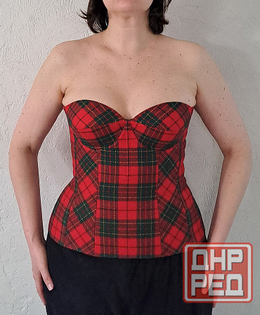 Корсет в стиле D&G 48-50 шерсть клетчатый Донецк - изображение 1