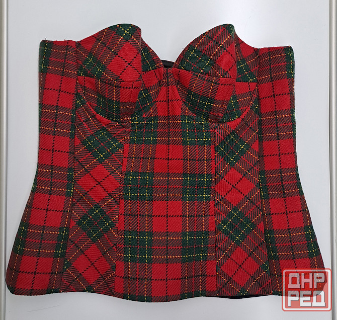 Корсет в стиле D&G 48-50 шерсть клетчатый Донецк - изображение 4