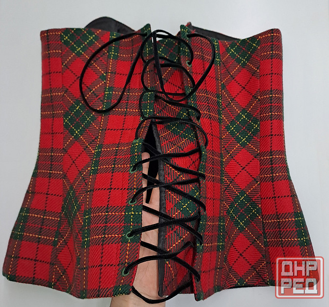 Корсет в стиле D&G 48-50 шерсть клетчатый Донецк - изображение 3