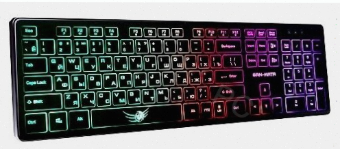 Клавиатура игровая Dialog Kgk-17u Black Gan-Kata 104кл. радужная подсветка - чёрная 1.6м - арт-9633 Макеевка